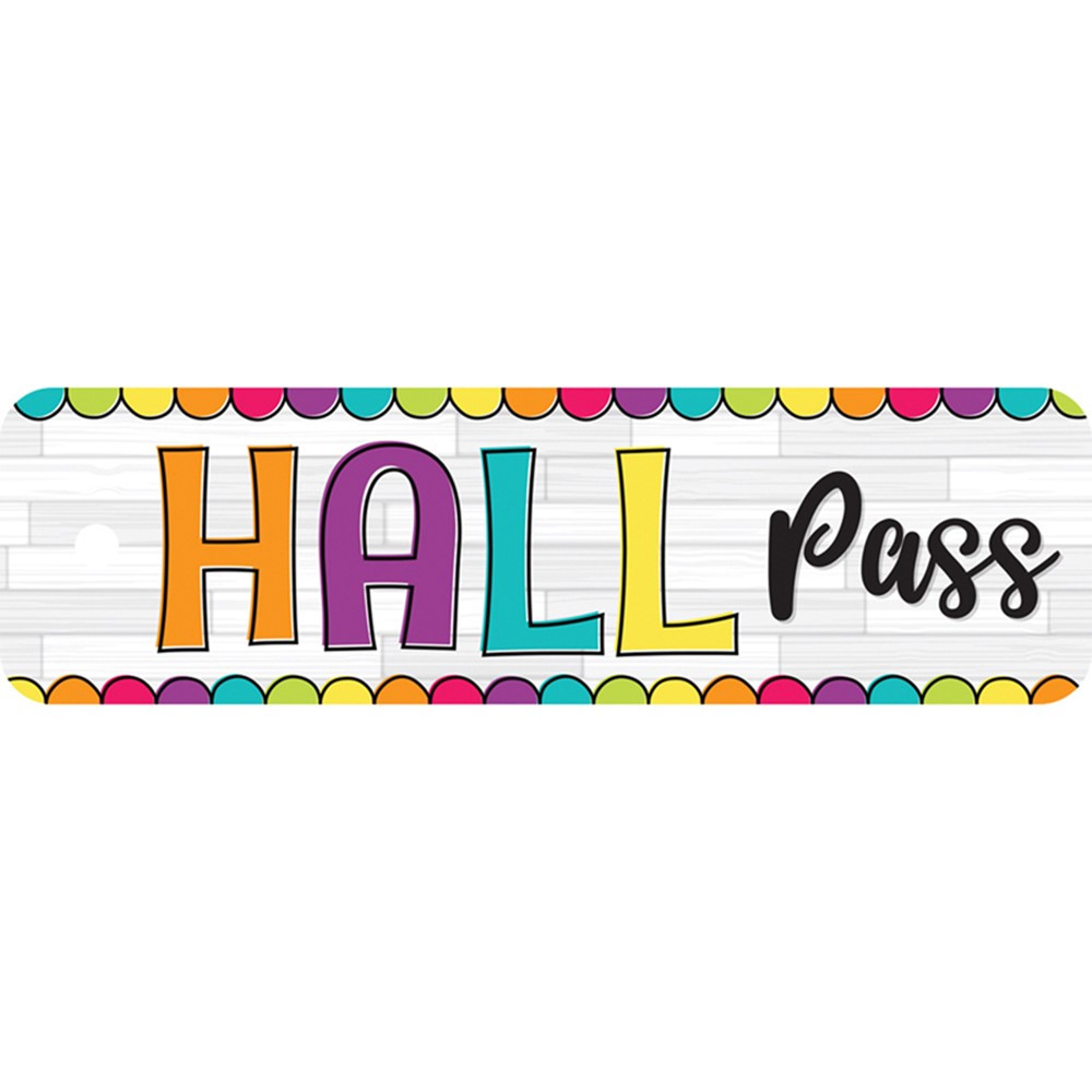 DIY Dots Hall Plastic Pass, 2.25 x 7.75" - TOP10175 | Top Notch Teacher Products | Hall Passes"