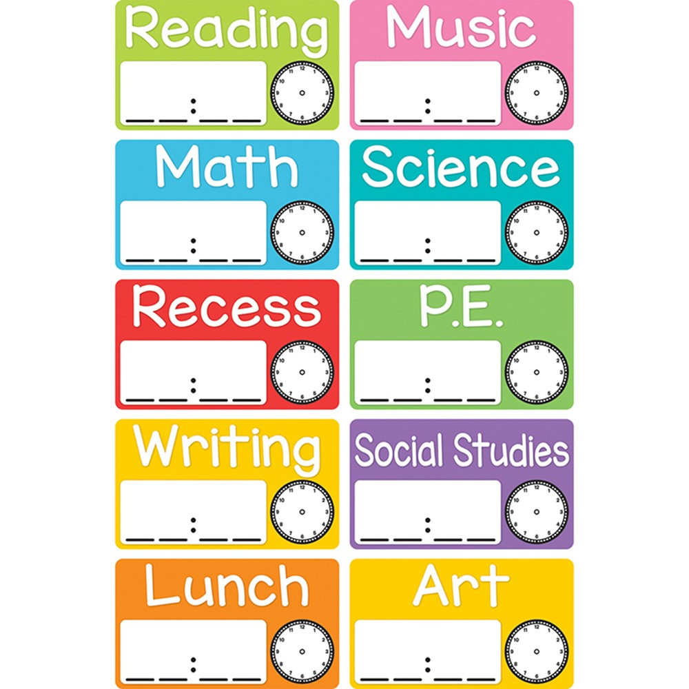 TOP10448 - Magnetic Schedule Cards in Classroom Management