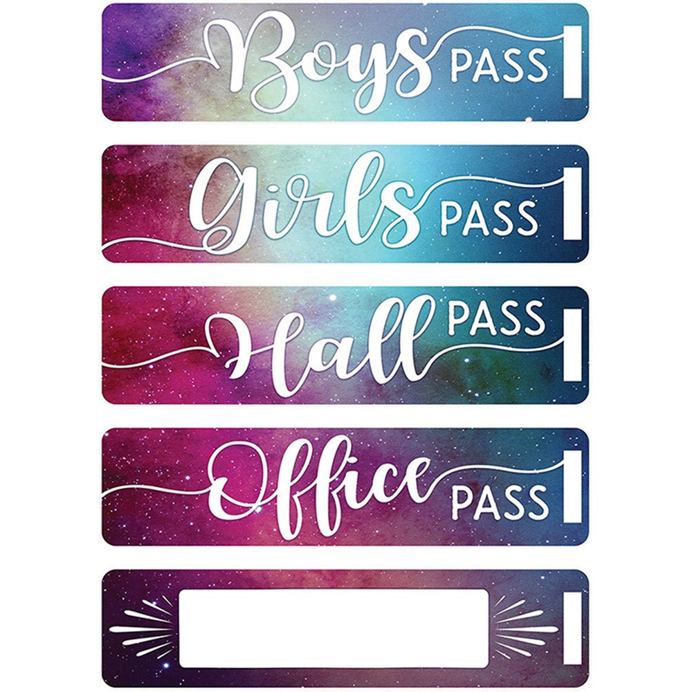 TOP10572 - Magnetic Hall Pass St Galaxy Script in Hall Passes