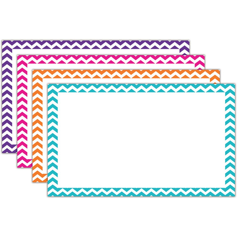 TOP3552 - Border Index Cards 3 X 5 Blank Chevron in Index Cards