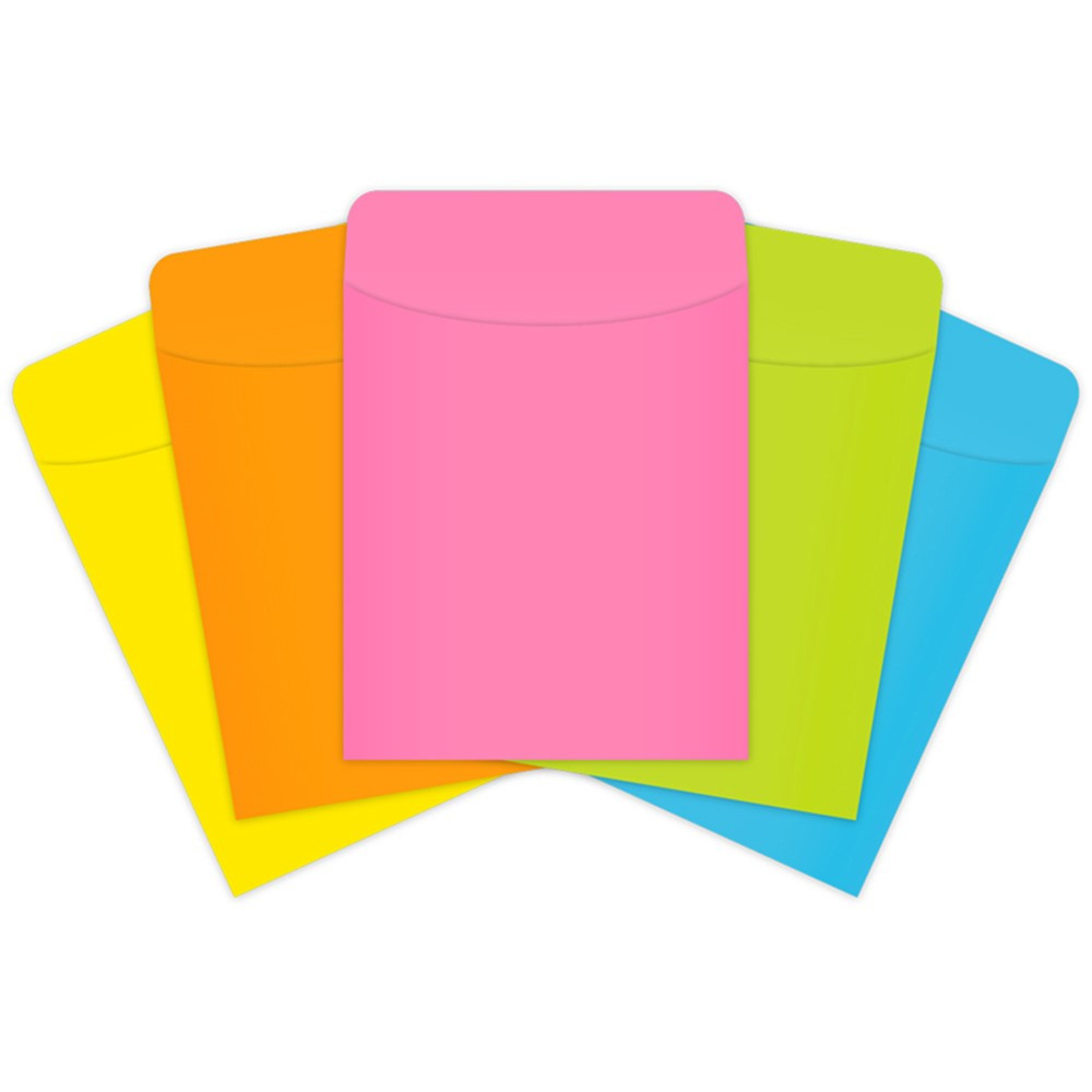 TOP4025 - Brite Pockets Peel & Stick 25/Pk Brite in Library Cards