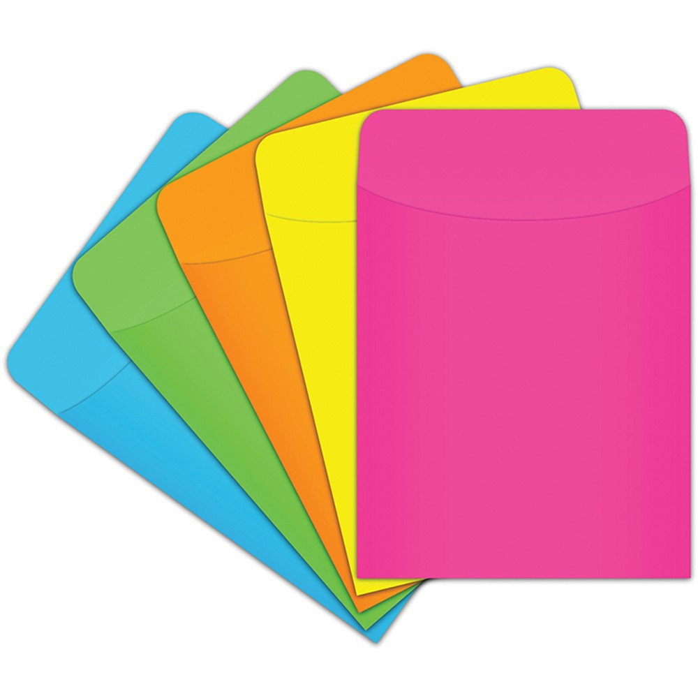 TOP415 - Brite Pockets Brite Box Of 500 Assorted in Library Cards