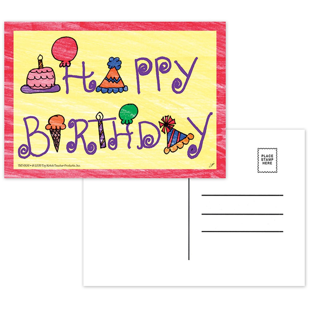 TOP5106 - Happy Birthday Postcards in Postcards & Pads