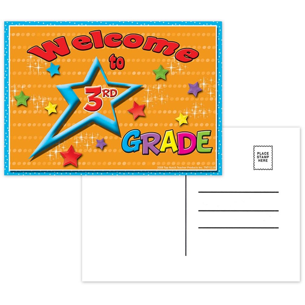 TOP5119 - Postcards Welcome To 3Rd Grade in Postcards & Pads