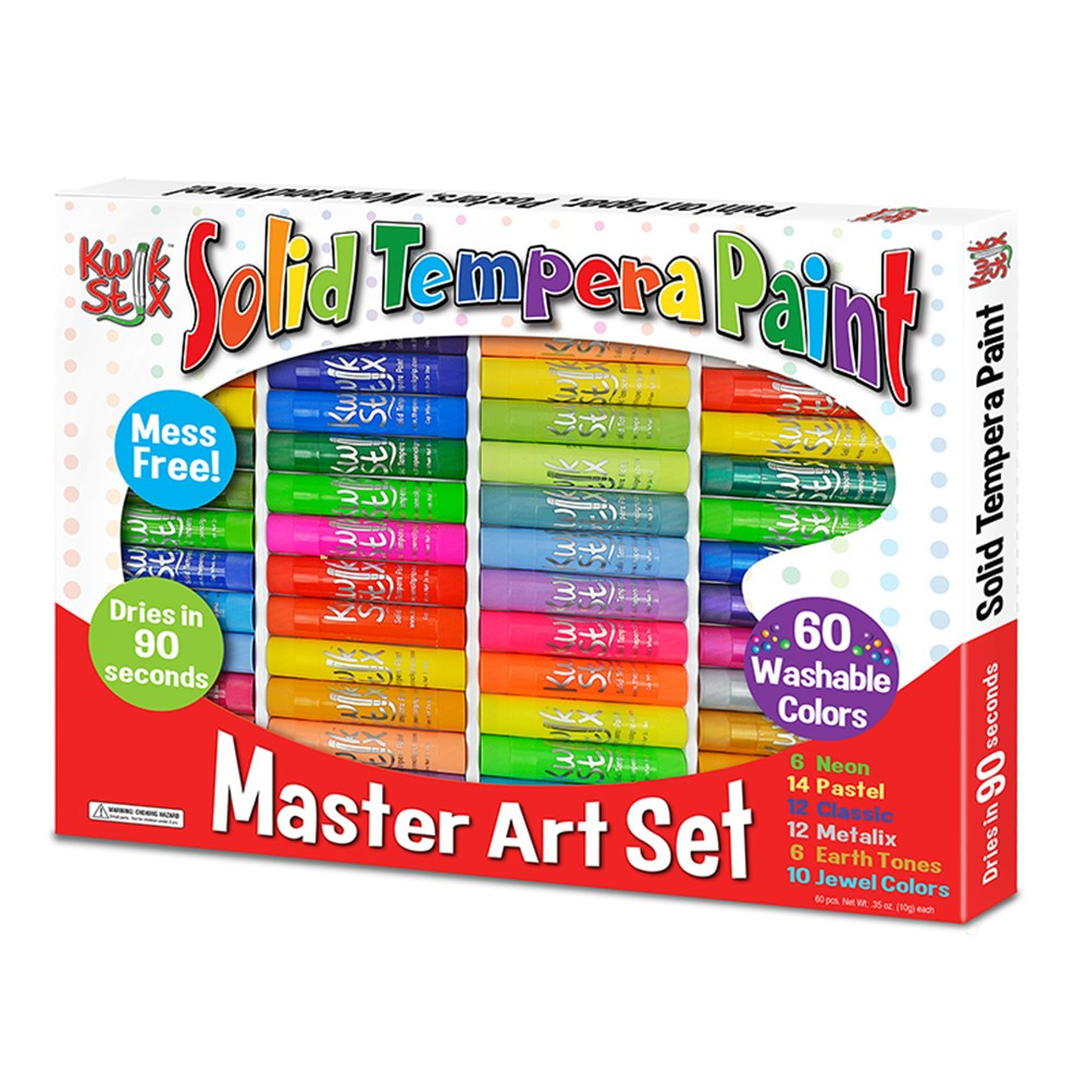 Solid Tempera Paint, Master Art Set, 60 Colors - TPG690 | The Pencil Grip | Paint