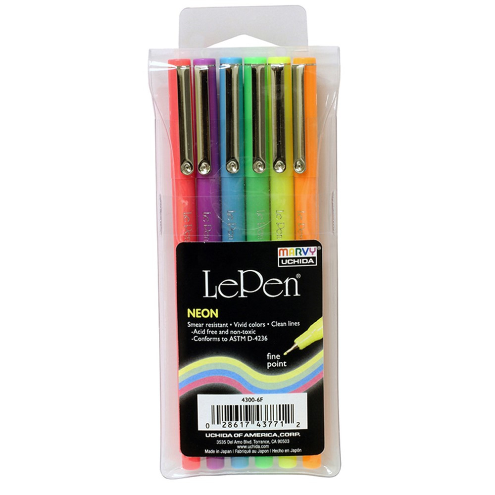 UCH43006F - Lepen Neon 6 Colors in Pens