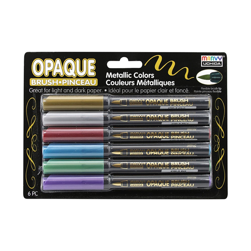 Brush Tip Markers, 8-Count
