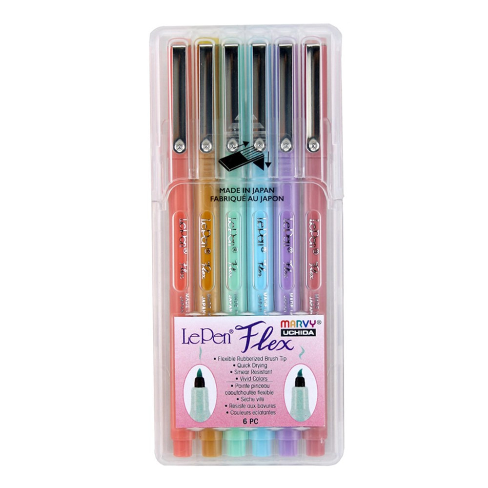 LePen Flex, Pastel Colors, Set of 6 - UCH48006P | Uchida Of America, Corp | Pastels