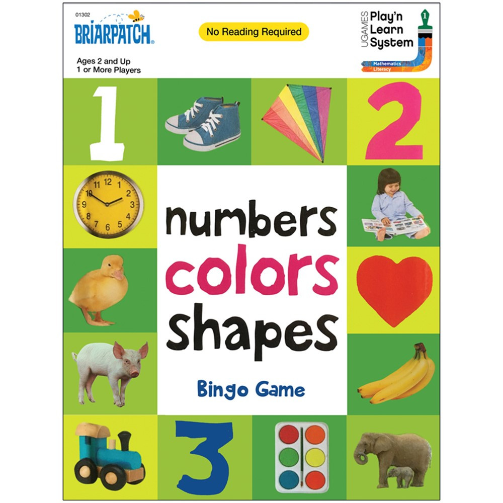 First 100 Numbers Colors Shapes Bingo Game - UG-01302 | University Games | Bingo