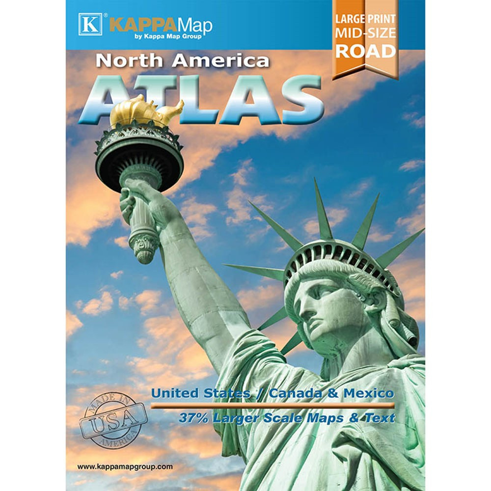 2022 North America Mid-Size Road Atlas - UNI16532 | Kappa Map Group / Universal Maps | Maps & Map Skills