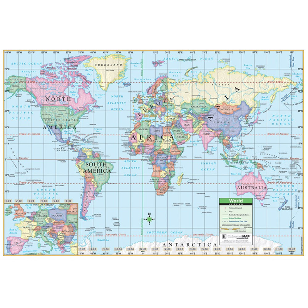 Laminated World Notebook Maps with World Facts, Pack of 10 - UNIM1747927 | Kappa Map Group / Universal Maps | Maps & Map Skills