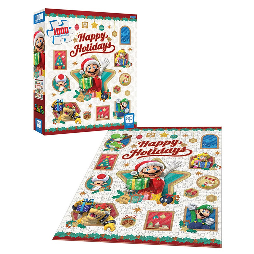 Super Mario Happy Holidays" 1000-Piece Puzzle - USAPZ005676 | Usaopoly Inc | Puzzles"