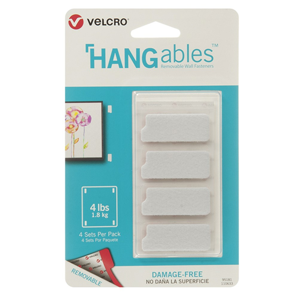 VEC95181 - Hangables 1-3/4In X 3/4In Strps 4Ct in Velcro