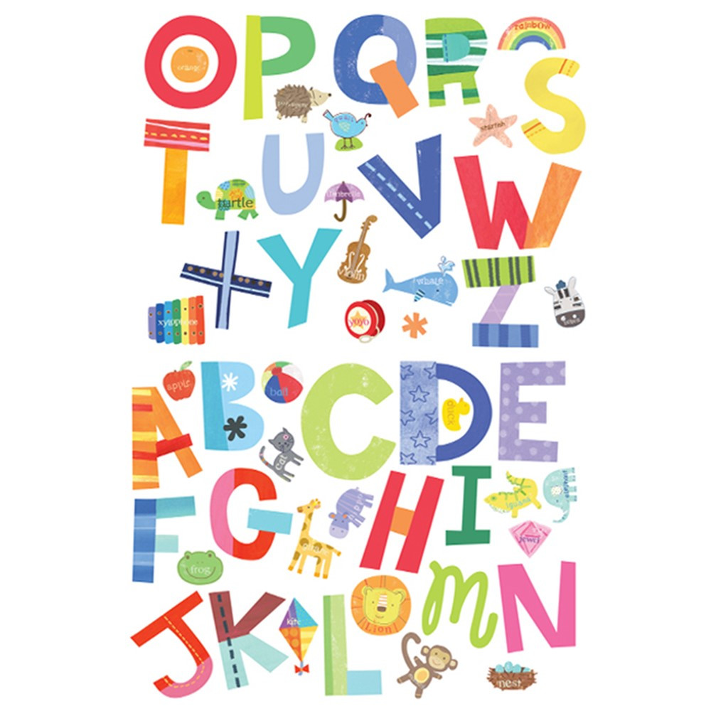 Alphabet Fun Vinyl Decals, 52 Pieces - WLE13527 | The Mccall Pattern Company Inc | Letters
