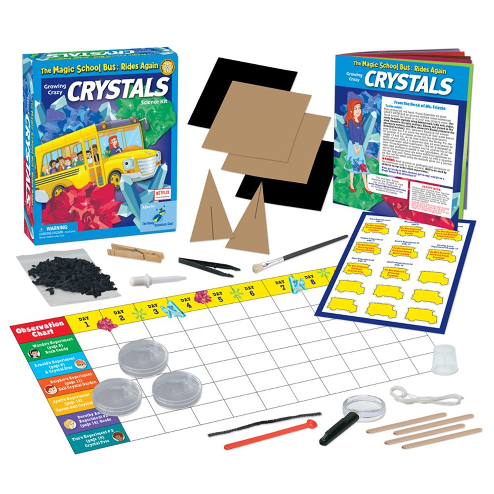 The Magic School Bus Growing Crazy Crystals Science Kit - YS-WH9251158 | Horizon Group Usa | Experiments