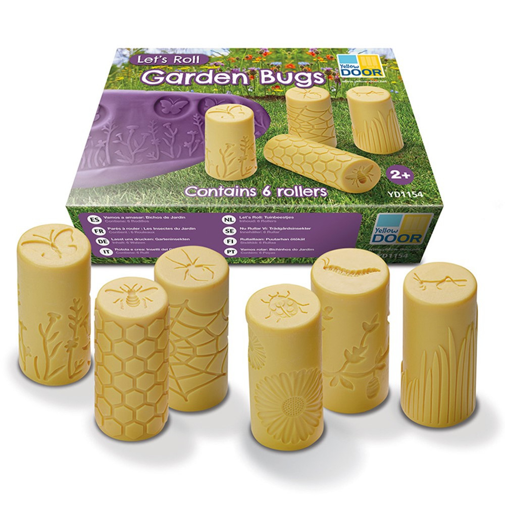 Let's Roll, Garden Bugs Rollers, Set of 6 - YUS1154 | Yellow Door Us Llc | Clay & Clay Tools
