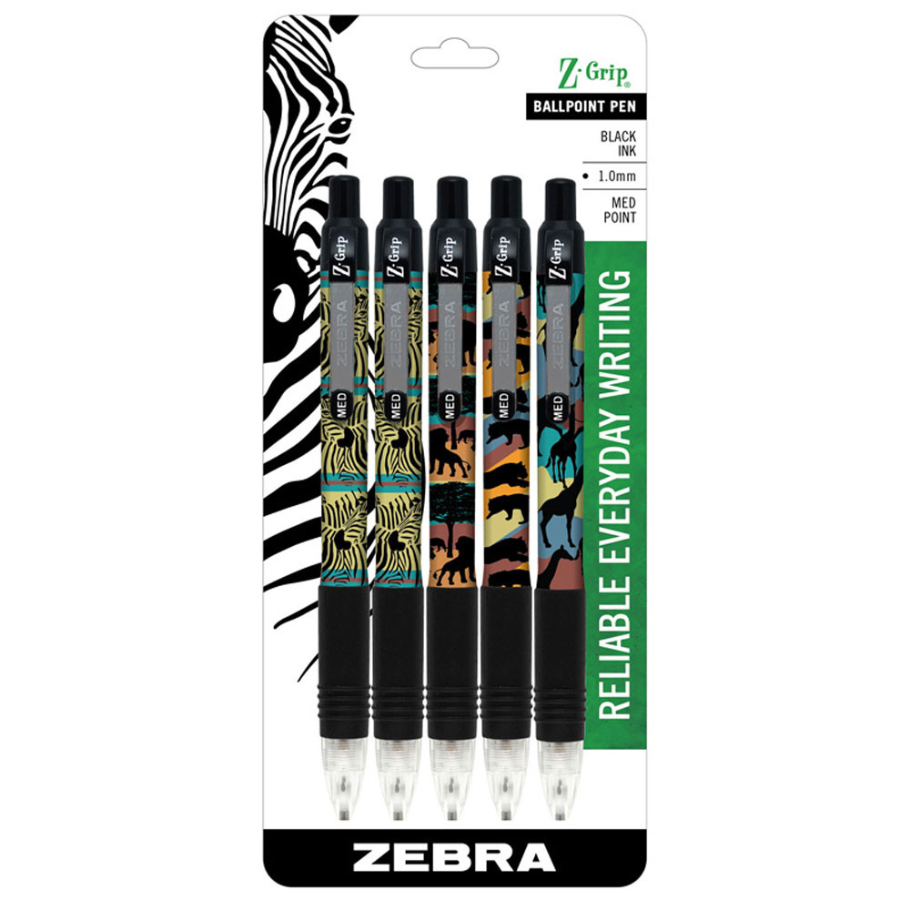 ZEB22805 - Z Grip Animals 5Pk Retractable Pens in Pens