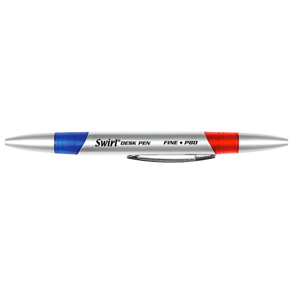 JRMP80 - Swirl Desk Pens Red/Blue 12/Pk in Pens