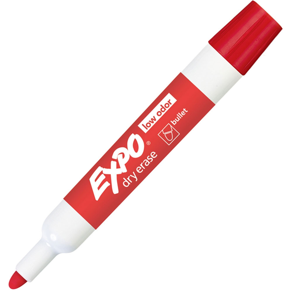 SAN82002 - Expo Dry Erase Markers Bullet Tip Red in Markers