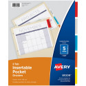 AVE81009 - Pockets N Tabs Insertable Dividers 5 Tab Set in Dividers