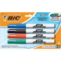 BICDECFP41AST - Bic Great Erase Dry Erase Fine Point Markers 4 Pack in Markers