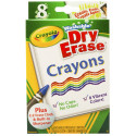 BIN985200 - Crayola Dry Erase Crayons 8 Count Washable in Crayons