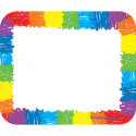 CD-9476 - Name Tags Rainbow Kid-Drawn 40/Pk Self-Adhesive in Name Tags