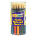 CK-5168 - Colossal Round Wood Handle Brush Assortment-Multi in Paint Brushes