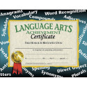 H-VA585 - Certificates Language Arts 30/Pk Achievement 8.5 X 11 in Language Arts