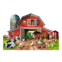 LCI2923 - Busy Barn Shaped Floor Puzzle 32 Pc in Floor Puzzles