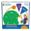 LER1616 - Double Sided Magnetic Fraction Circles in Fractions & Decimals
