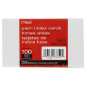 MEA63352 - Cards Index Plain 3 X 5 100 Ct in Index Cards