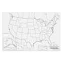 PAC78760 - Giant Us Map 48In X 72In in Maps & Map Skills