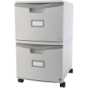 2 Drawer Mobile File Cabinet with Lock, Gray - STX61310B01C | Storex Industries | Storage