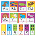 T-8265 - Awesome Animals Alphabet Cards Std Manuscript Bulletin Board Set in Language Arts