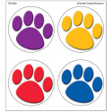 TCR4056 - Colorful Paw Prints Wear Em Badges in Badges