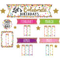 TCR5884 - Confetti Happy Birthday Mini Bulletin Board Set in Holiday/seasonal