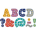 TCR77329 - Letters Marquee Bold Block Clingy Thingies in Letters