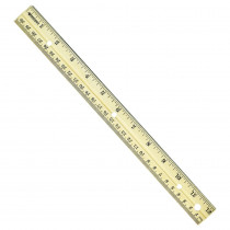 12 Hole Punched Wood Ruler English and Metric With Metal Edge - ACM10702 | Acme United Corporation | Rulers"
