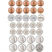 ASH10067 - Math Die Cut Magnets U.S. Coins in Money