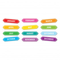 Magnetic Die-Cut Timesavers & Labels, Months of the Year, Chalk Loops, 12 Pieces - ASH19022 | Ashley Productions | Calendars