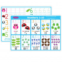 ASH95023 - Numbers 1-10 Learning Mat 2 Sided Write On Wipe Off in Resources