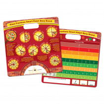 Smart Poly Educational Activity Busy Board, Dry Erase with Marker, 10-3/4" x 10-3/4", Pizza Fractions - ASH98005 | Ashley Productions | Fractions & Decimals