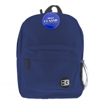 17" Classic Backpack, Navy Blue - BAZ1060 | Bazic Products | Accessories