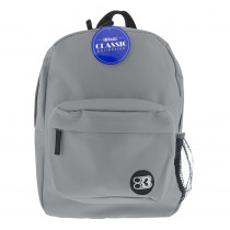 17" Classic Backpack, Gray - BAZ1061 | Bazic Products | Accessories