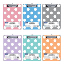 Paperboard Clipboard with Low Profile Clip, Standard Size, Carnival Polka Dot - BAZ1832 | Bazic Products | Clipboards