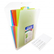 5-Pocket Letter Size Vertical Poly Expanding File - BAZ3171 | Bazic Products | Folders