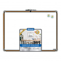 Cork Framed Magnetic Dry Erase Board with Marker & 2 Magnets, 17 x 23" - BAZ6022 | Bazic Products | Dry Erase Boards"