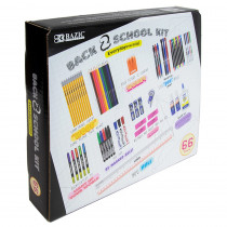 Back To School Kit, 66 Pieces - BAZ8000 | Bazic Products | Art & Craft Kits