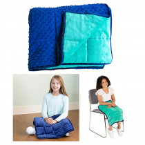 Soft Fleece Weighted 7lb Small Sensory Blanket for Kids, 56 x 36" - BBALPWB7BU | Bouncy Bands | Sensory Development"